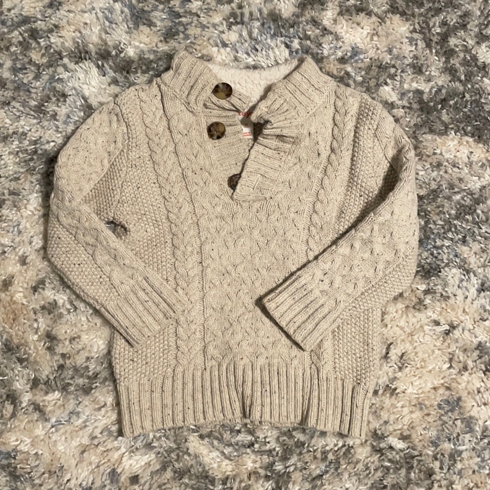 Toddler Boy Oatmeal Knit Sweater